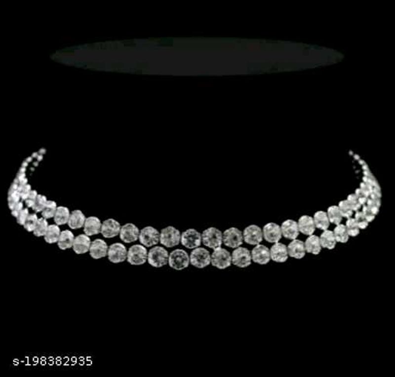 Double Dimoned Necklace &amp; Earrings Combo