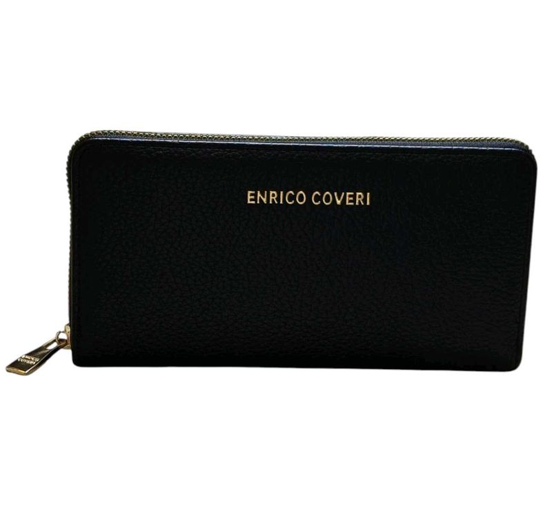Enrico coveri Italian Brand Black Leather Wallet