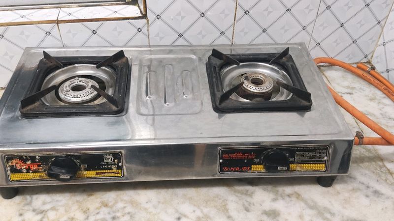 2 Burner Stainless Steel Body LPG Gas Stove