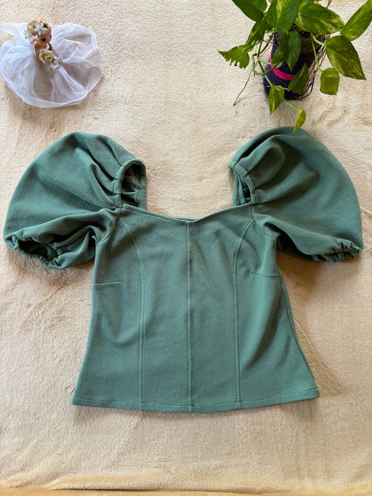 Sea Green Crop Top