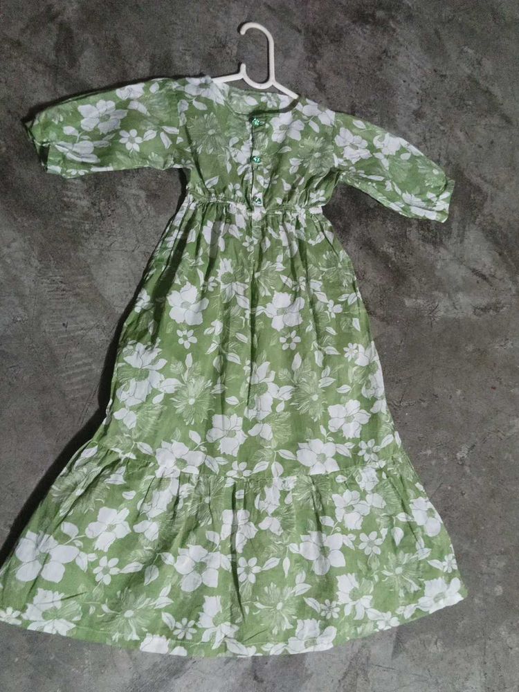 Floral Green Dress