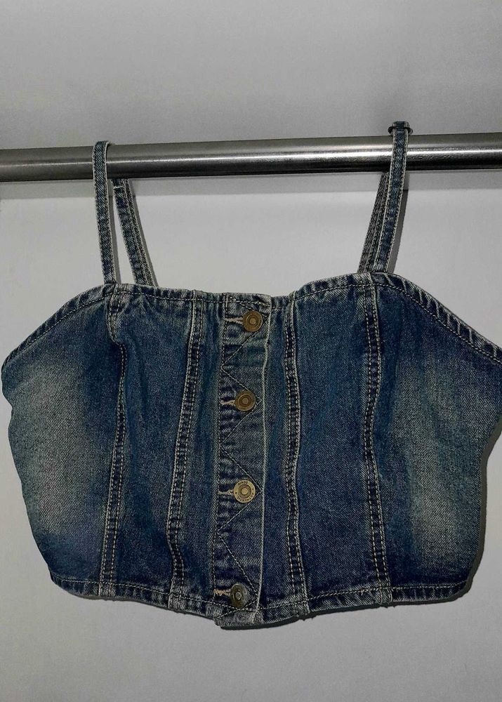 Denim Crop Top