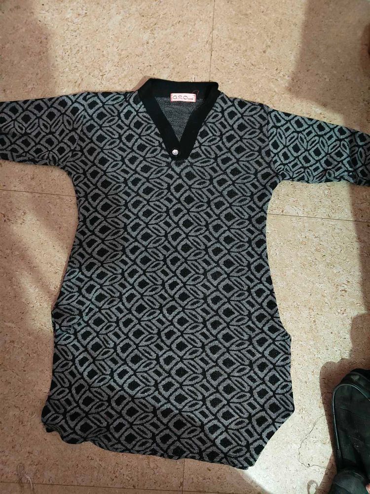 Patterned Knit Tunic Top