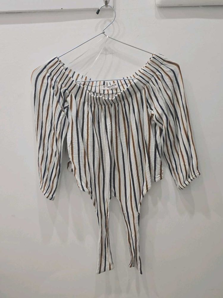 Striped Off-Shoulder Top