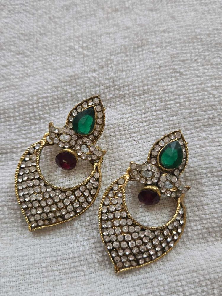 Stunning Gemstone Drop Earrings