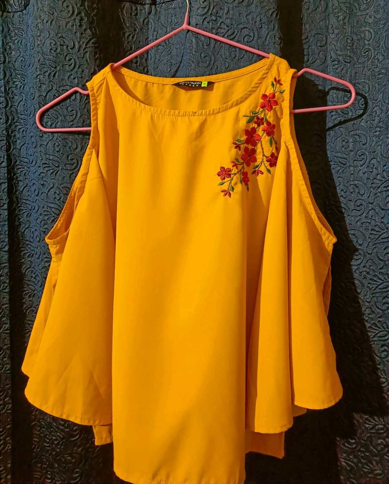 TOKYO TALKIES Yellow Top for Casual Wear