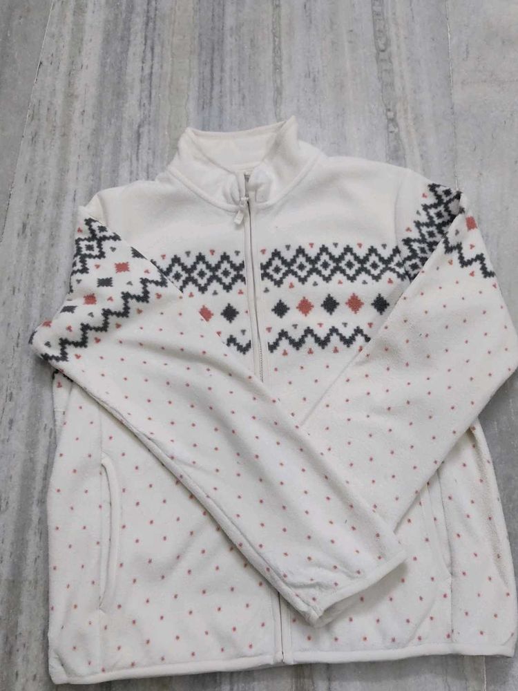 Patterned Fleece Jacket