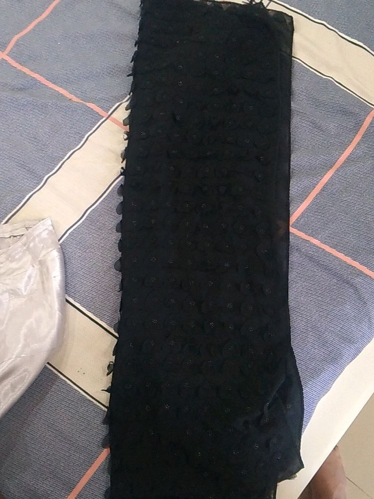Black Stole With Heart And Daimond