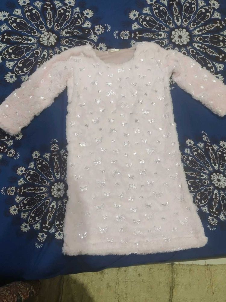 Cute Pink Fuzzy Dress