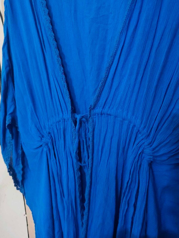 Blue Cover-Up Kaftan Style