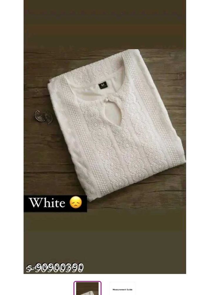 XXL White Embroidered Kurti NEW