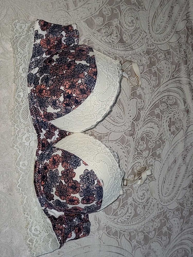 Floral Print Bra