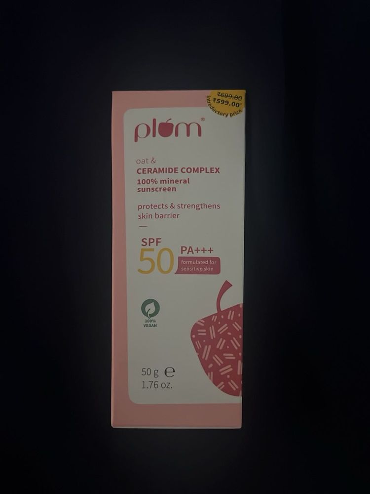 Plum Oat &amp; Ceramide SPF 50 Sunscreen