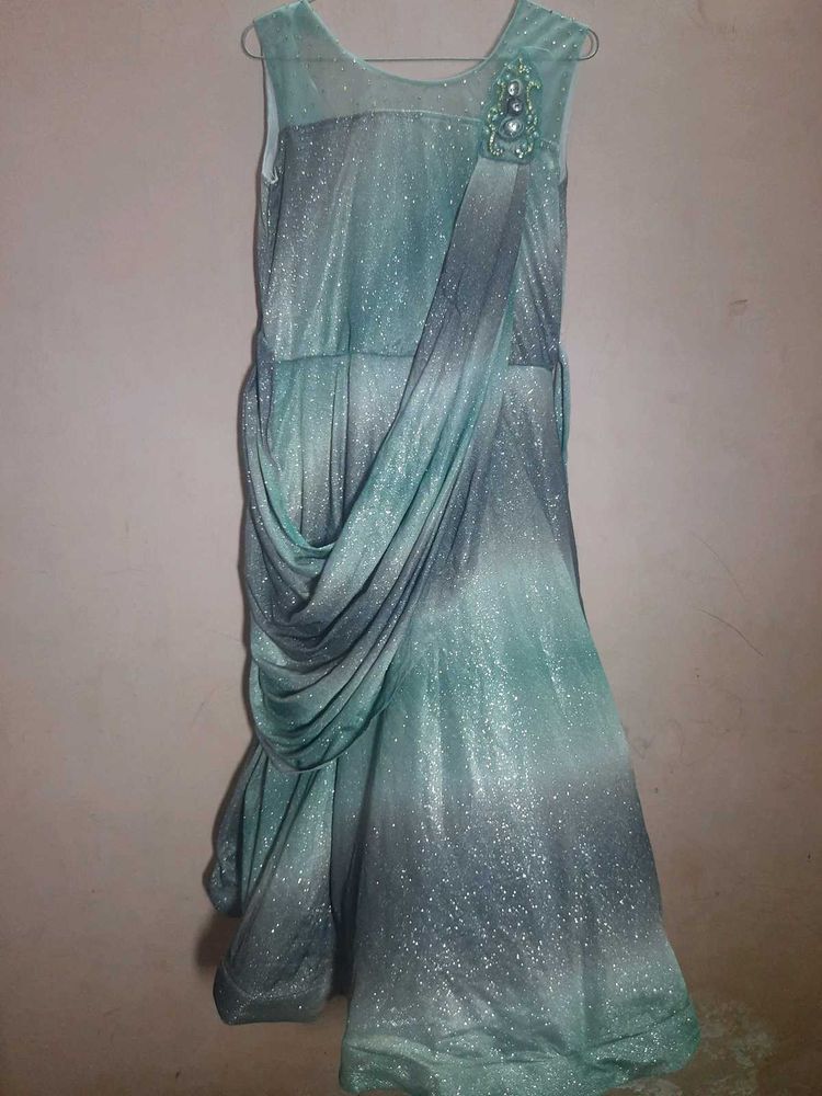 Sparkly Aqua Evening Gown