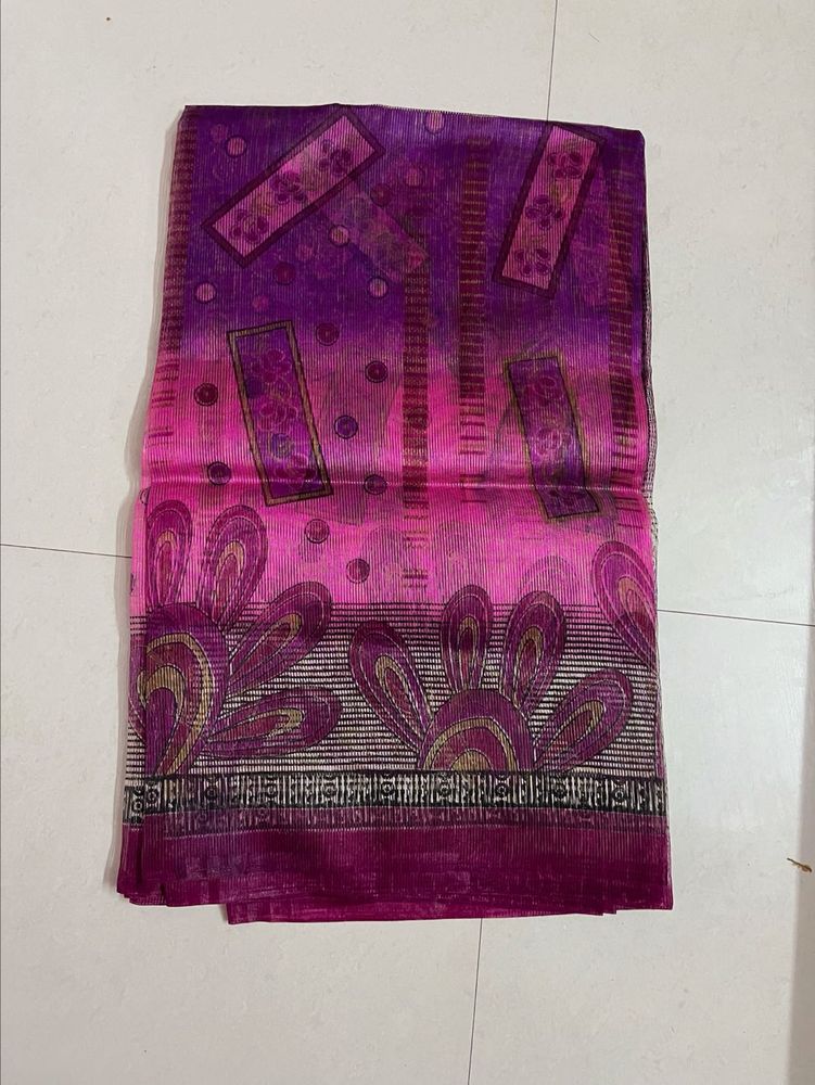 Paper printed saree