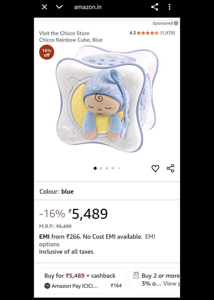 Chicco Rainbow 🌈 Cube - Blue