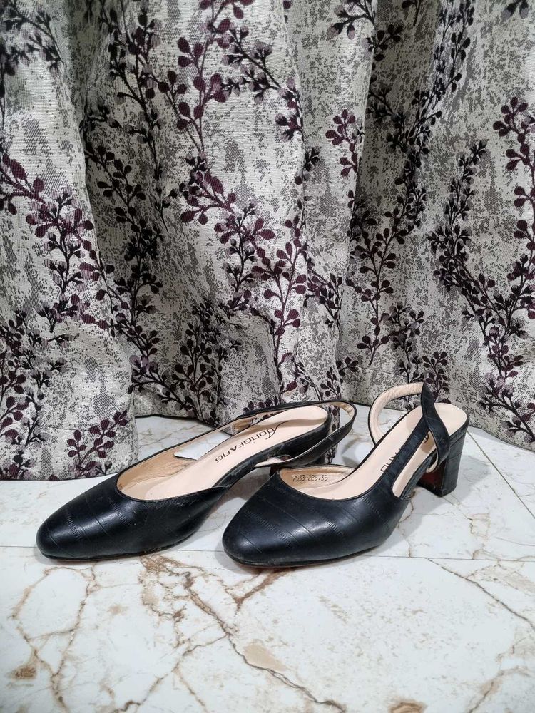 Black Slingback Heels