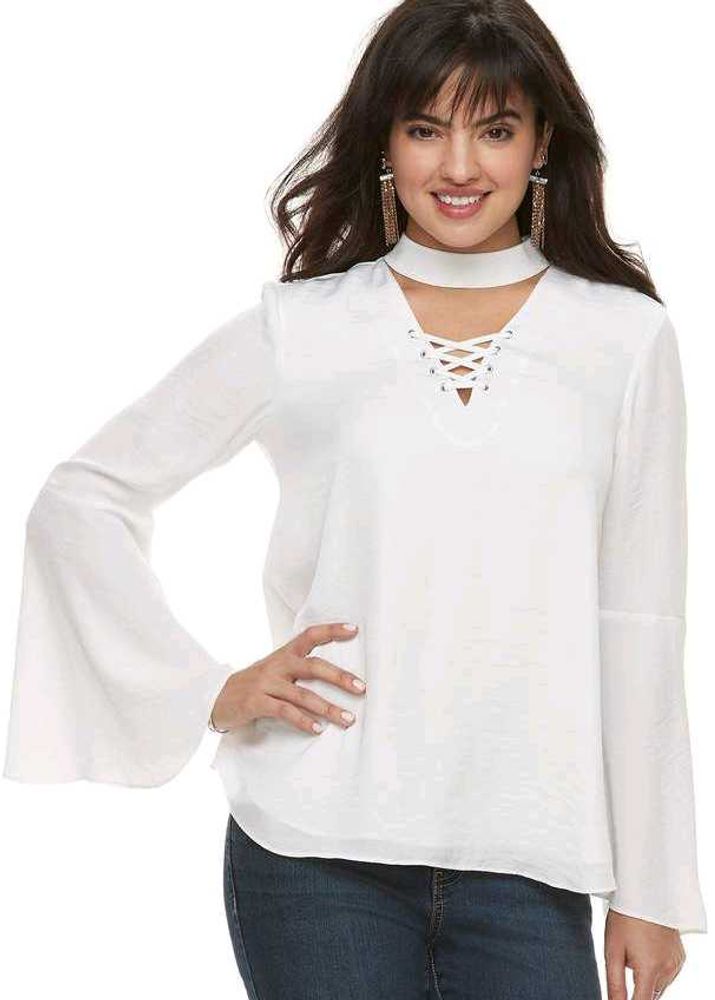 Lace Up Choker Neck Top