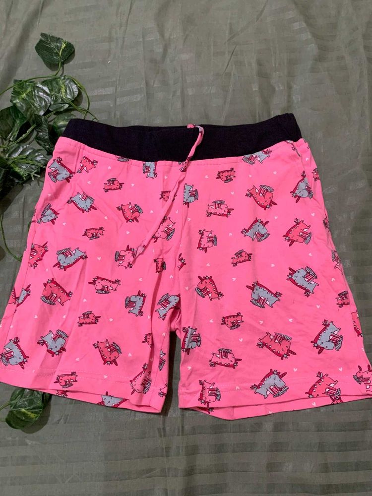 Pink Cartoon Shorts
