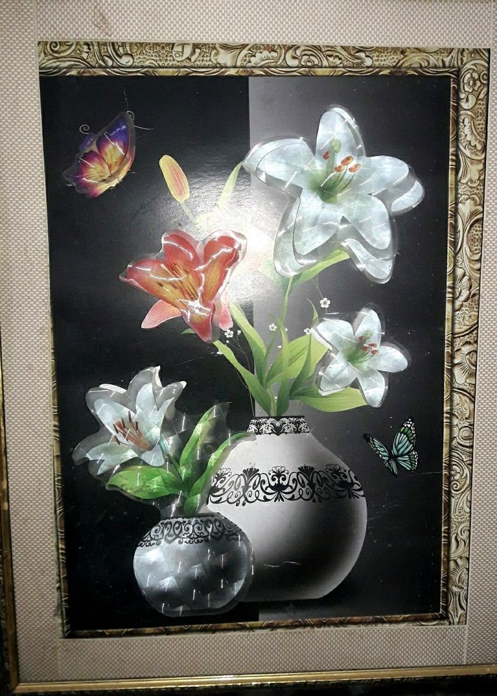 Beautiful 3d Wall Flower Painting