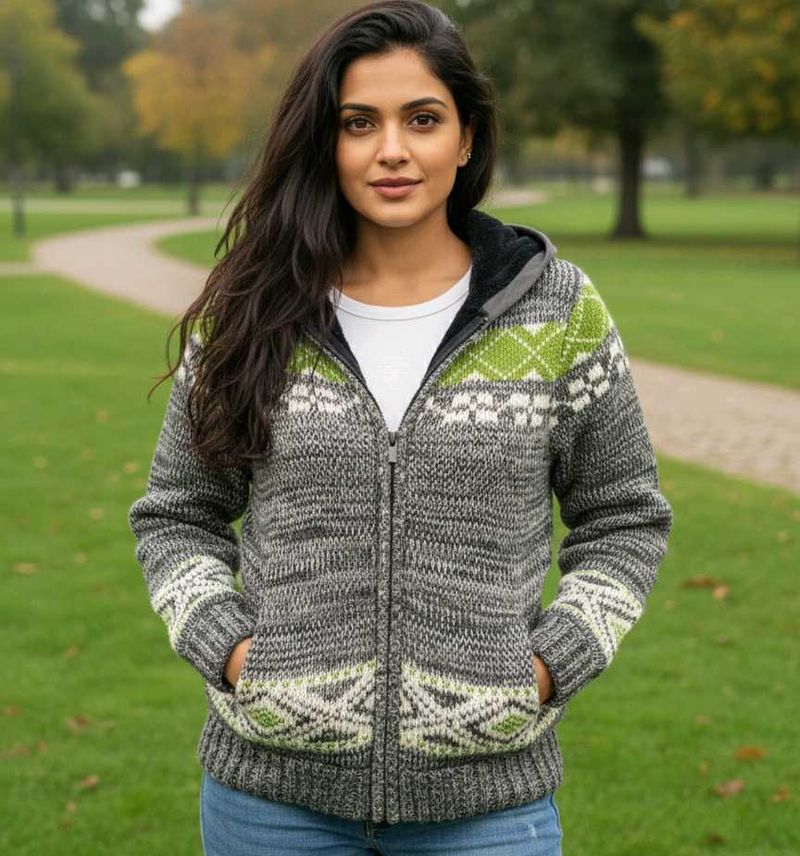 New Fair Isle Zip-Up Hoodie