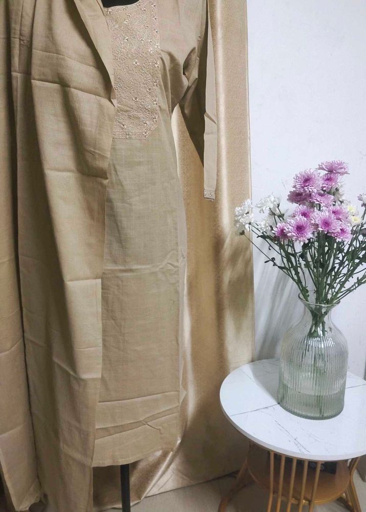 Elegant Beige Tunic Dress