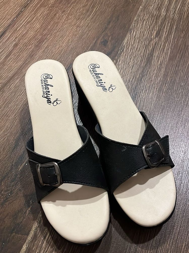 Black Block Heel Sandals | Size EU 40 (UK 6.5)