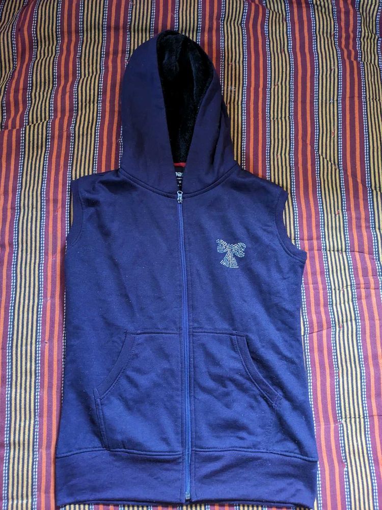 Purple Sleeveless Hoodie