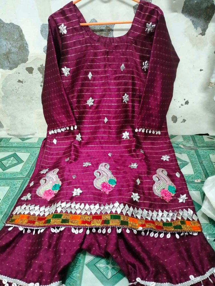 New Full Gotta Patti work Garara Dress Ne