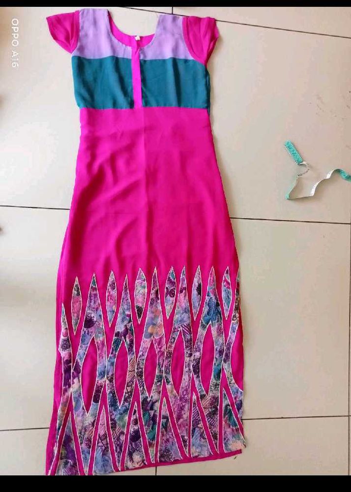 Floral Lenth A-line Kurti
