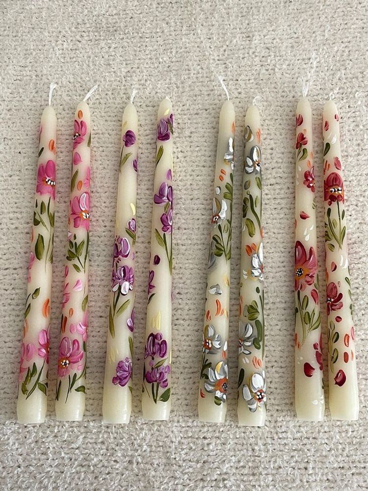 Decorated / Painted scented Candle