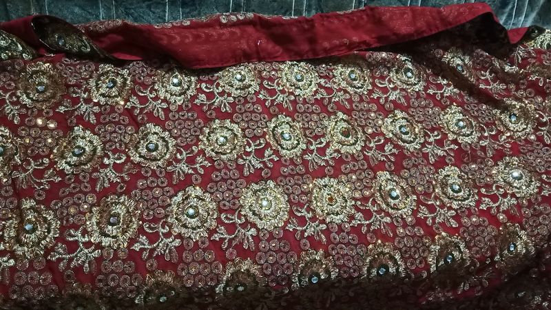 Heavy work wedding saree for Bride