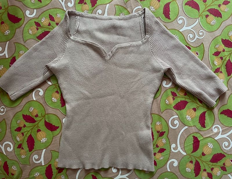Ribbed knit top