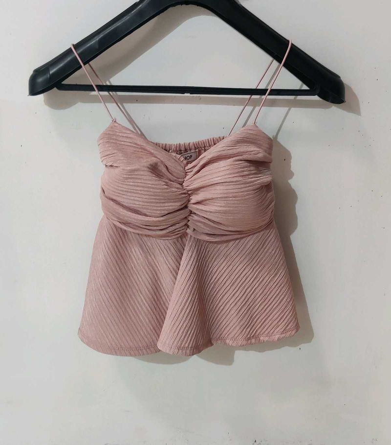Ruched Pink Cami Top