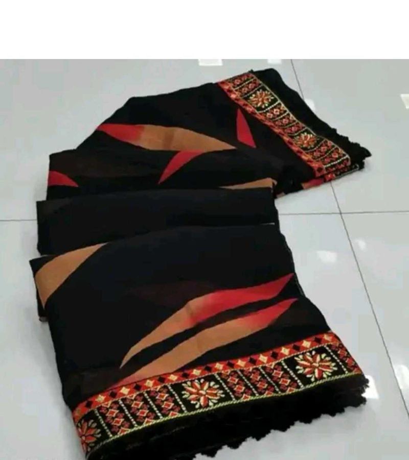 Elegant Black Saree