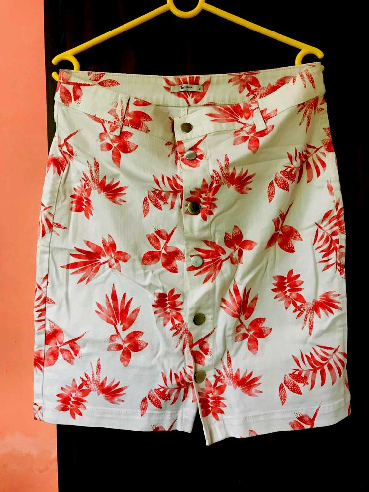 Floral Print Mini Skirt