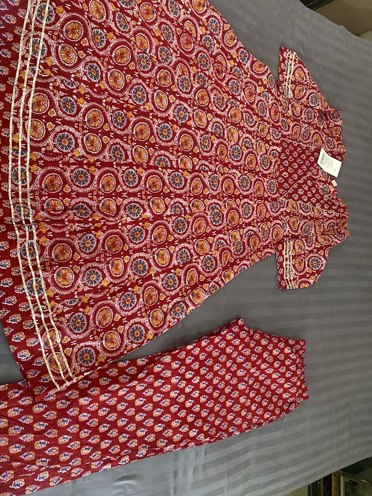 Jaipuri Anarkali Kurta Set