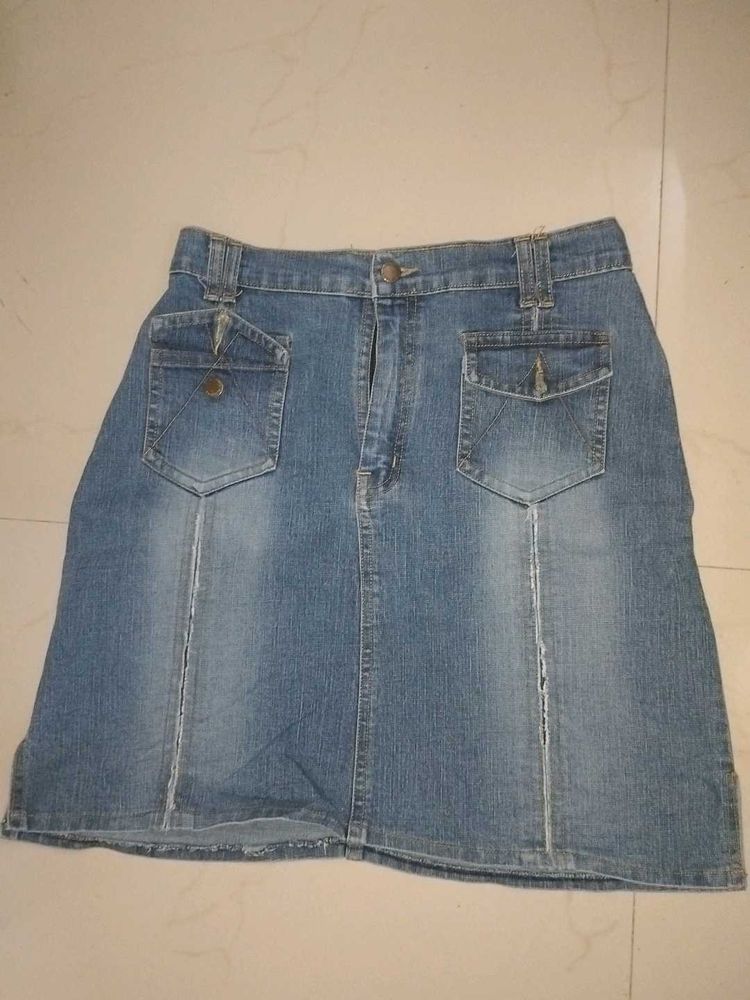 Denim Mini Skirt