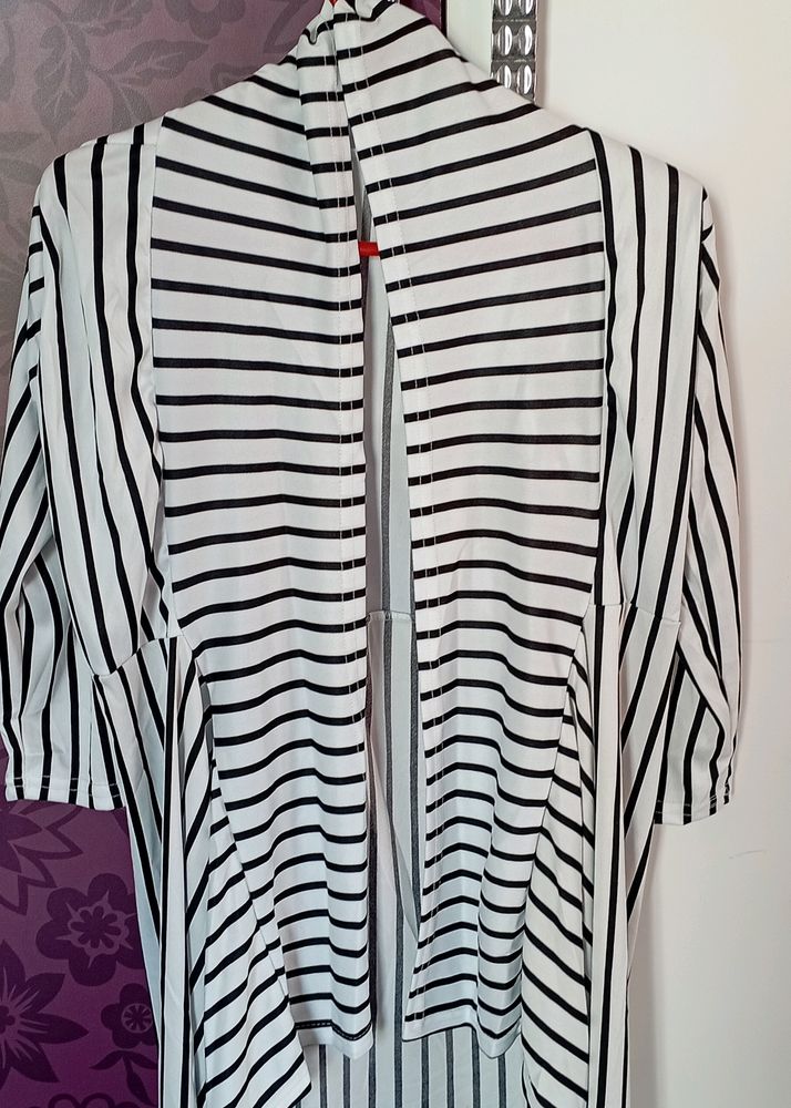Black And White Striped Shrug