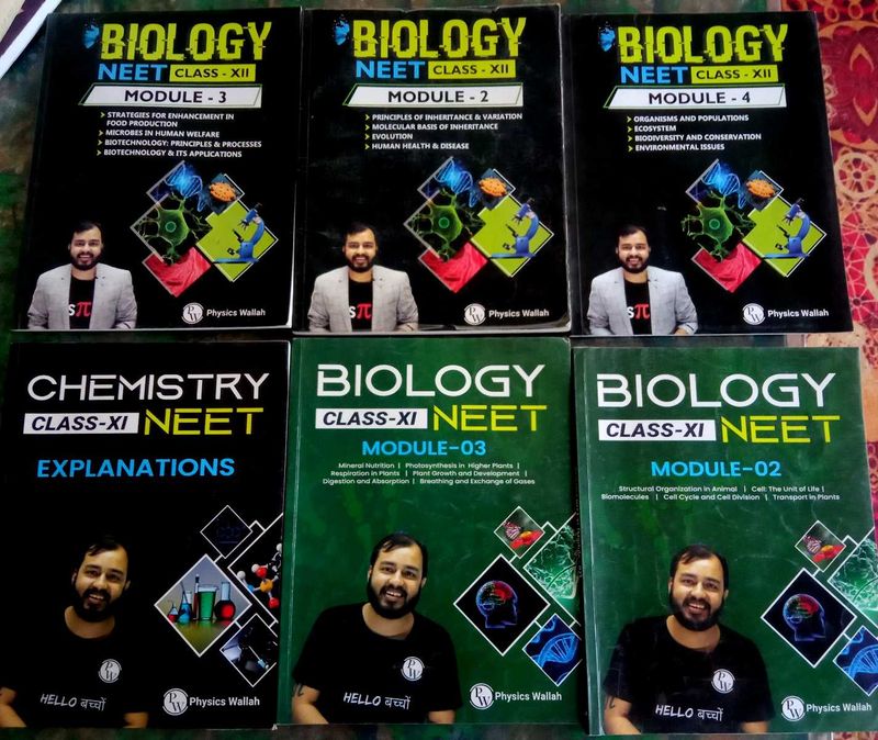 Biology Neet Modules, Physics wallaah