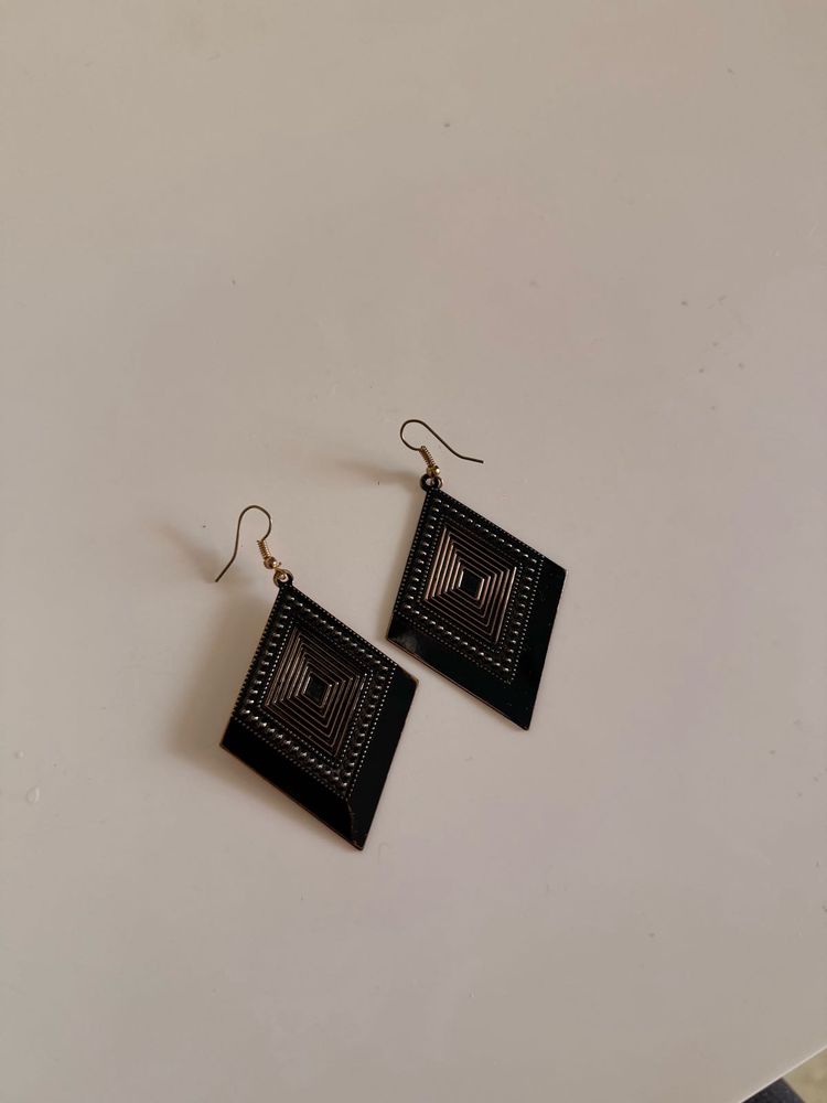 Diamond-Shaped Statement Earrings