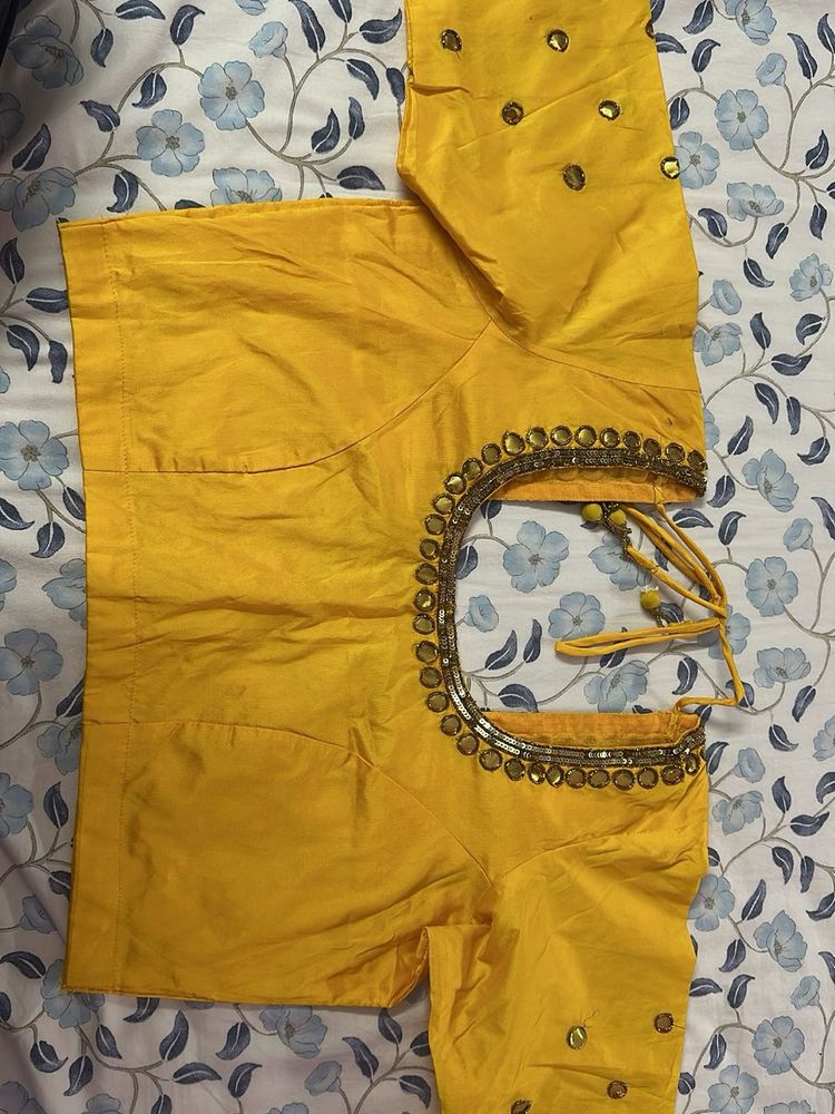 Yellow Embellished Blouse