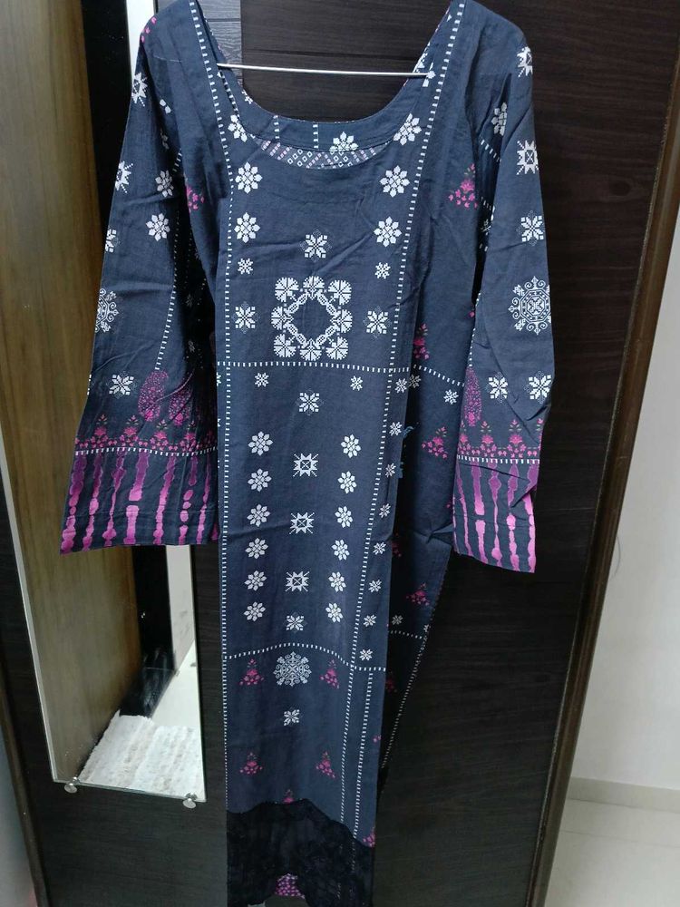 Lawn Black Printed Dress Orignal Pakistani