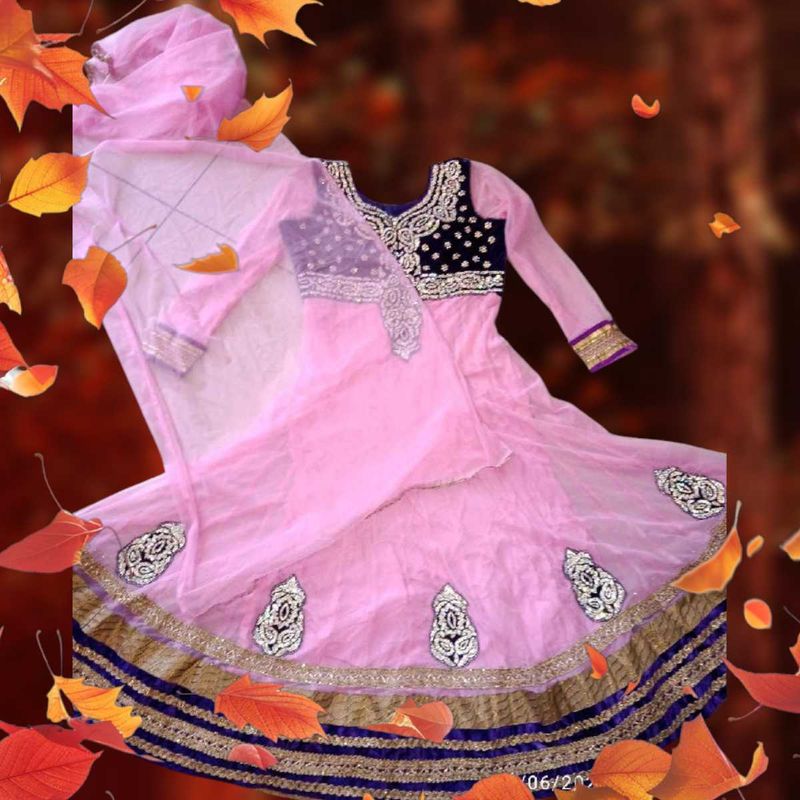 Pink Embellished Anarkali Dress