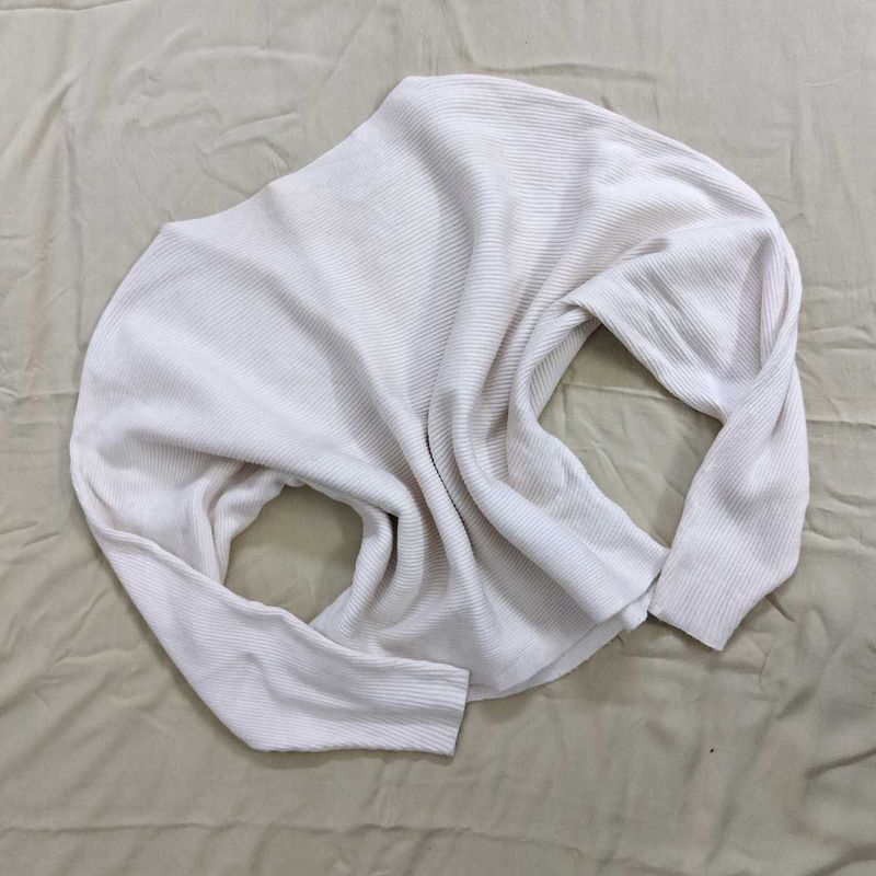 Comfy White Knit Sweater