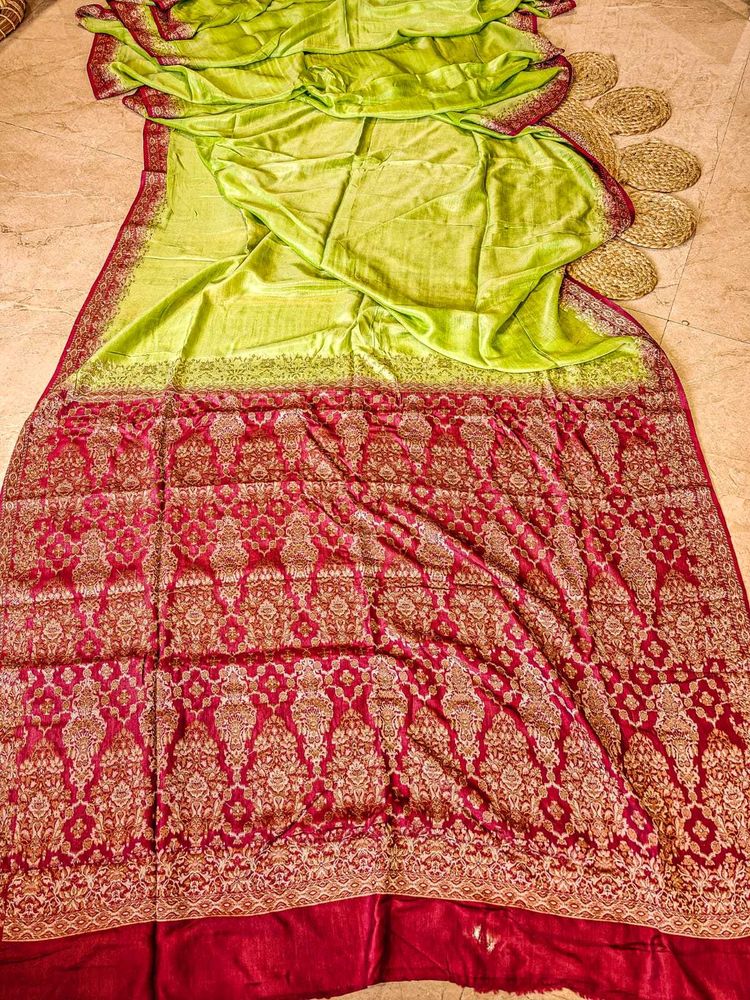 100% Pure Chiffon Silk Banarasi