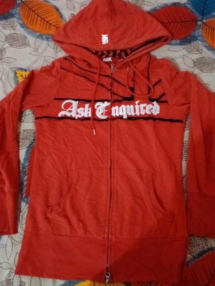 Red Ask Enquired Hoodie
