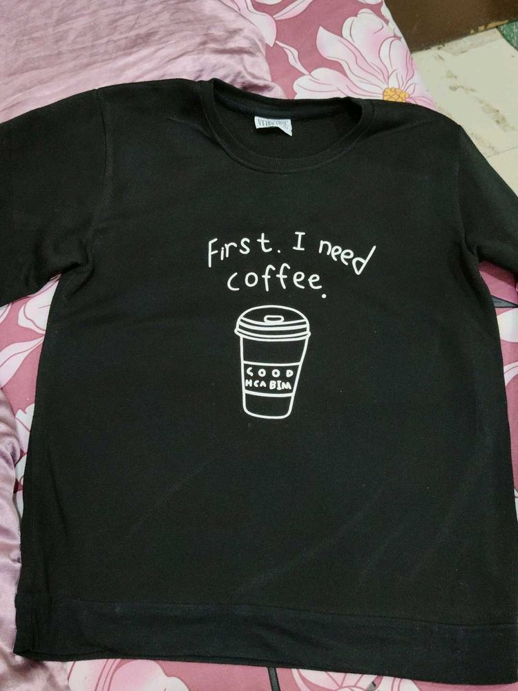 Coffee Graphic Black T-shirt