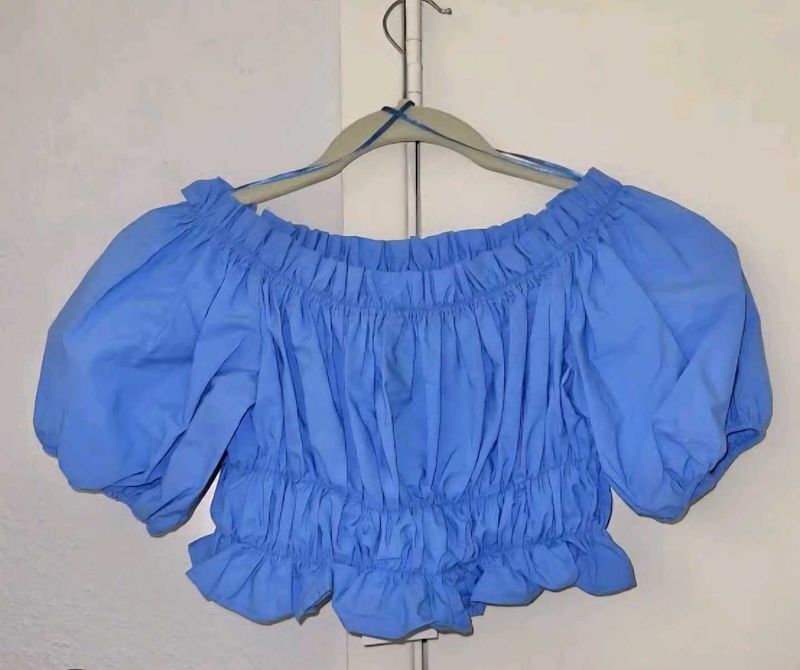 Zara Blue Crop Top
