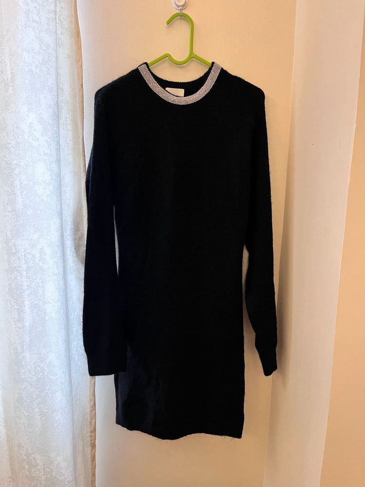 Black Mini Sweater Dress